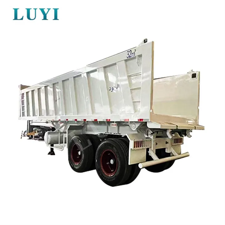 Treler Lori 2 Gandar Berkualiti Tinggi Treler Semi Tapak Belakang