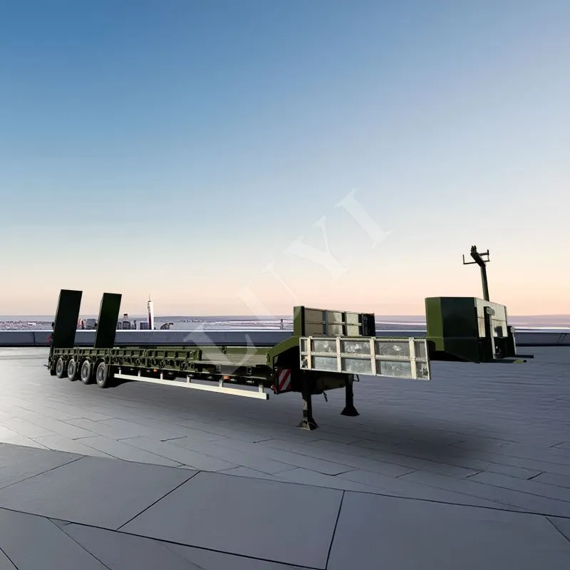 4 - gandar 60-ton Gooseneck Lowboy Semi-trailer