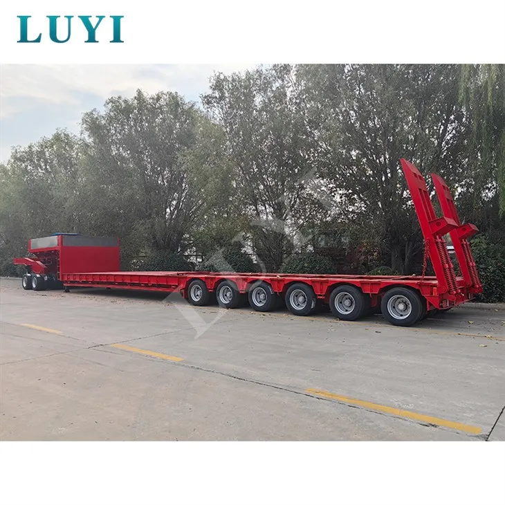 Treler Semi Lowboy 6 Gandar Dengan Dolly