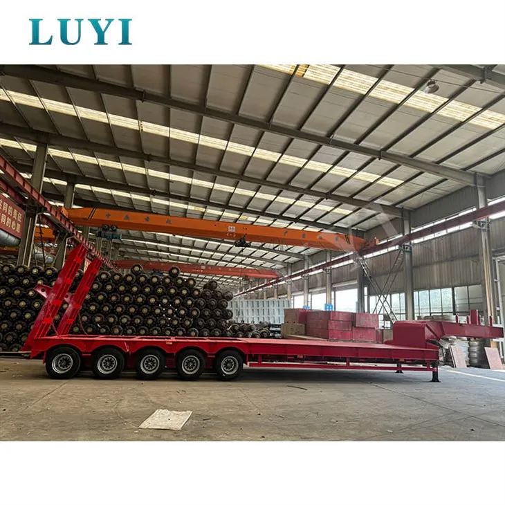 Lima - wire sepuluh - paksi gooseneck rendah rata separuh - treler