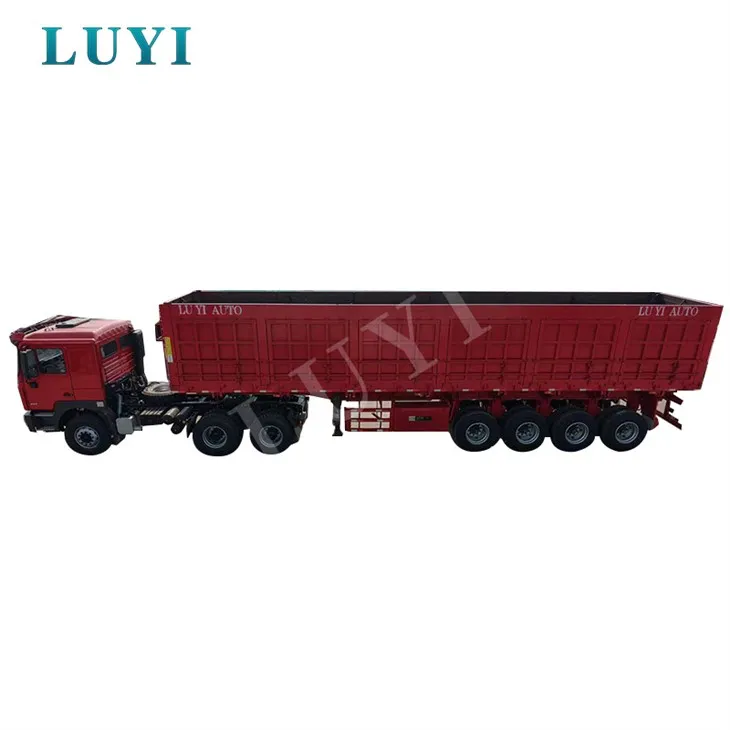 Treler Semi Tipper Sisi Merah Kekuatan Tinggi