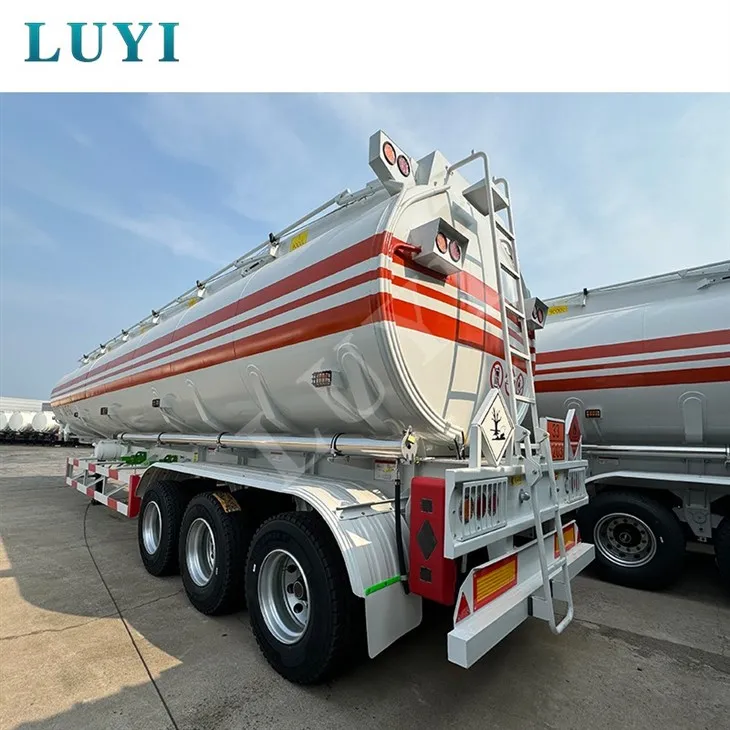 Aluminium Aloi 45000L Tangki Minyak Semi-treler